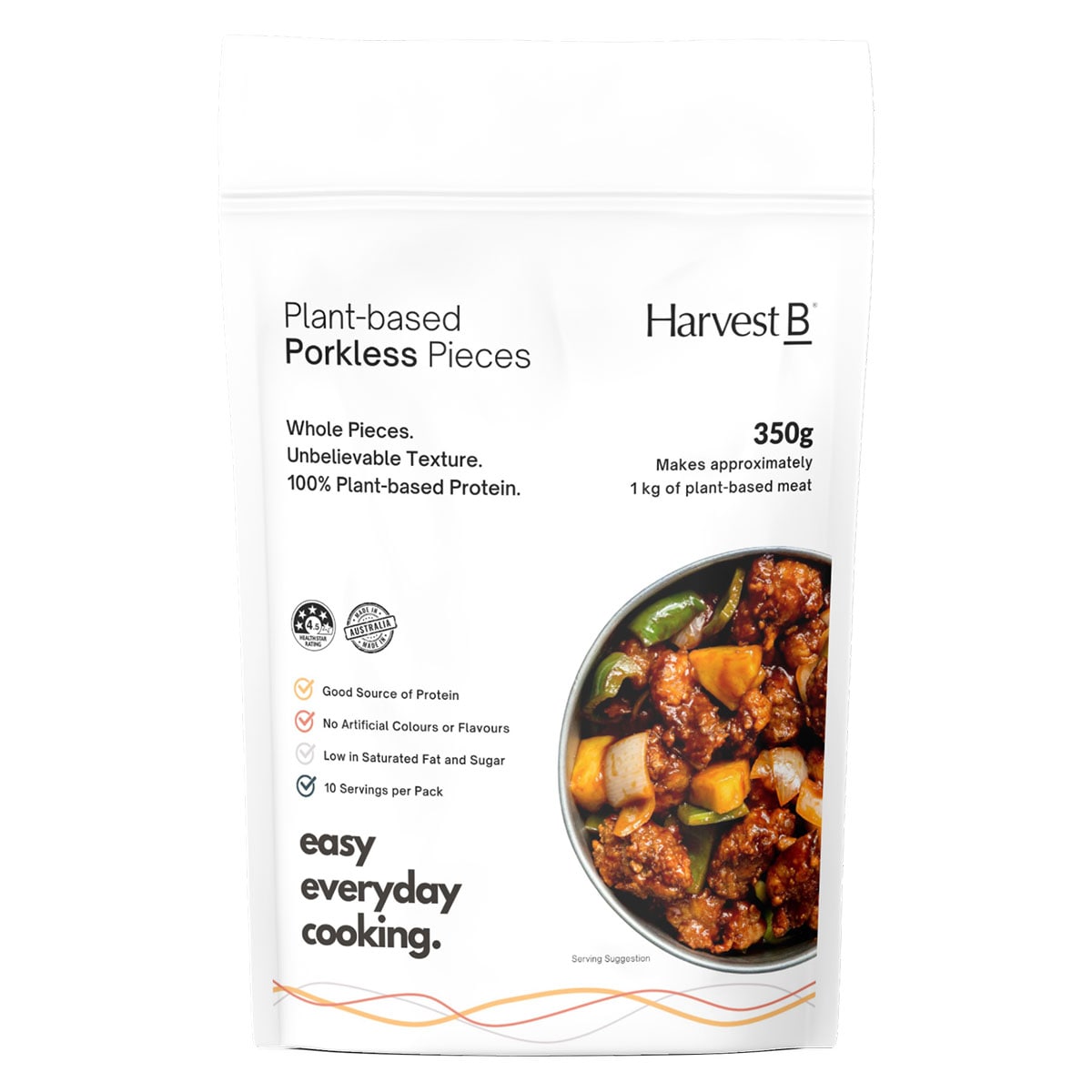 Harvest B Plant Based Dry Porkless Pieces 350g