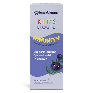 Henry Blooms Kids Liquid Immunity Elderberry with Olive leaf 100 ml