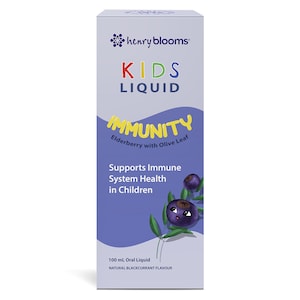 Henry Blooms Kids Liquid Immunity Elderberry with Olive leaf 100 ml