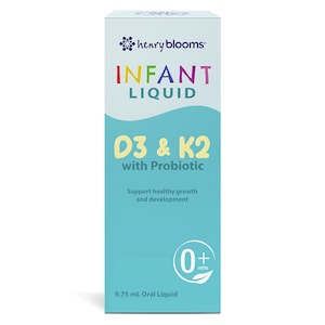 Henry Blooms Infant Liquid D3 & K2 with Probiotic 9.75 ml