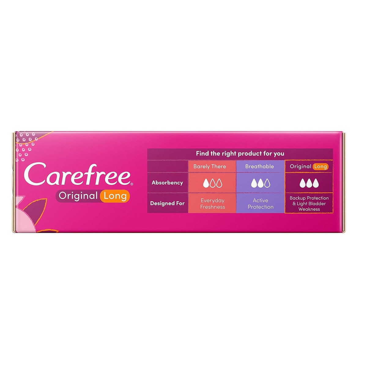 Carefree Original Unscented Long Liners 30 Pack