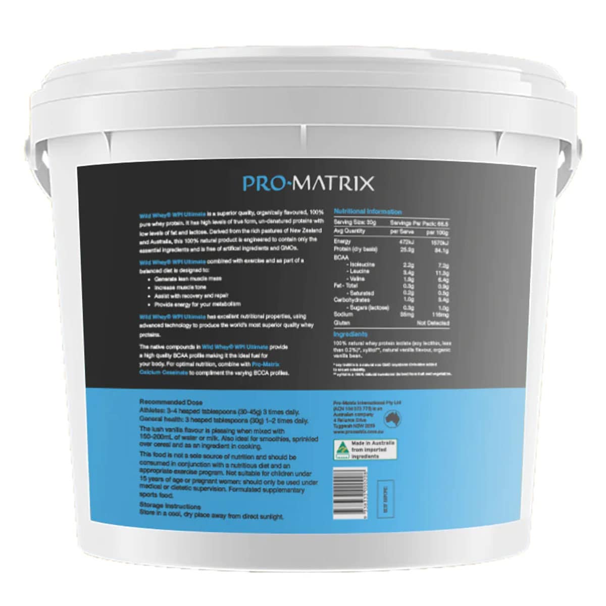 Pro Matrix Naked Whey Protein Isolate Vanilla 2Kg