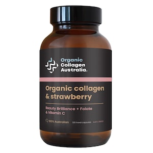 Organic Collagen Australia Organic Collagen with Strawberry 120 Capsules