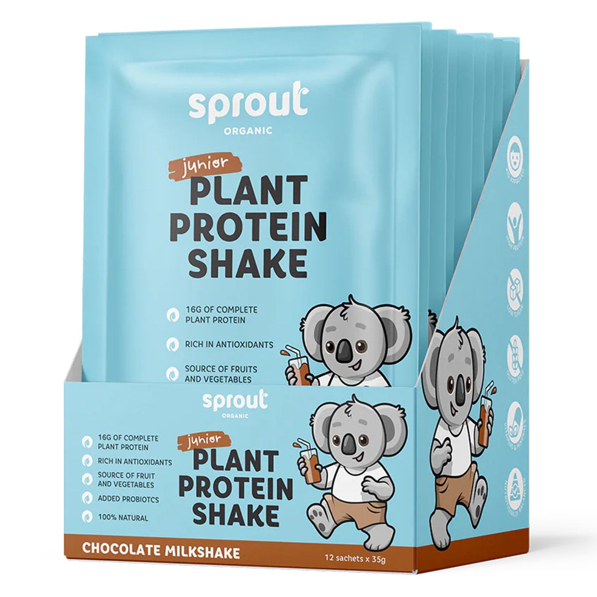 Sprout Junior Plant Protein Shake Chocolate 12 x 35g