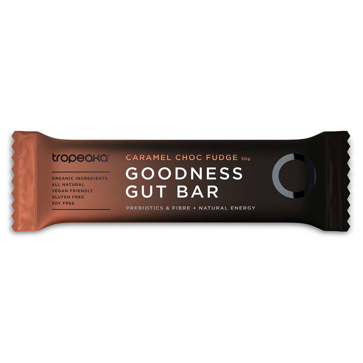 Tropeaka Goodness Gut Bar Caramel Choc Fudge 50g