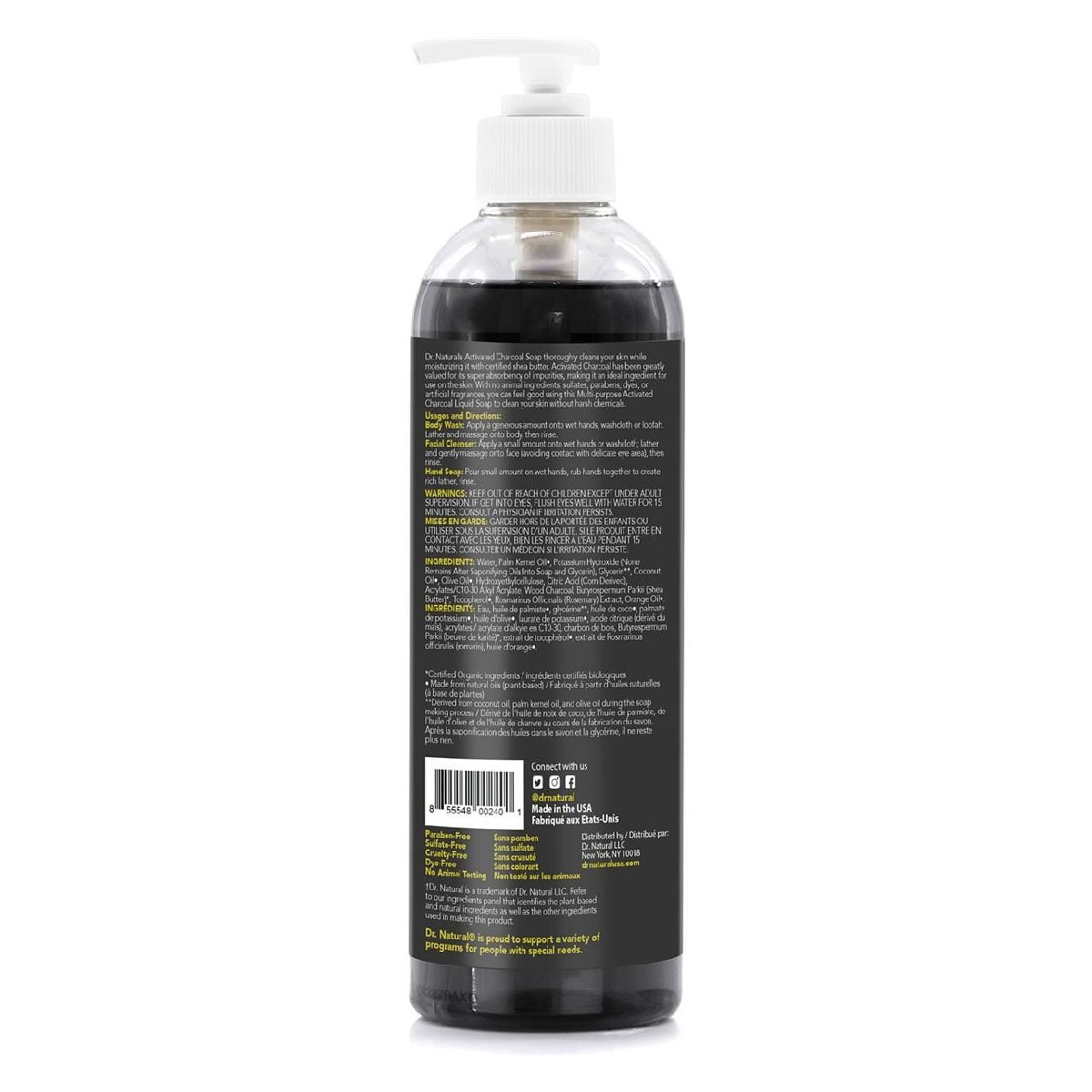 Dr. Natural Charcoal Liquid Soap Citrus 473ml