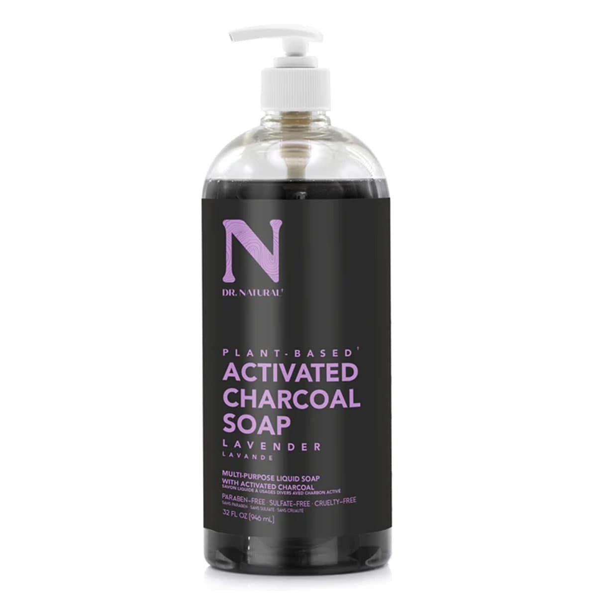 Dr. Natural Charcoal Liquid Soap Lavender 946ml