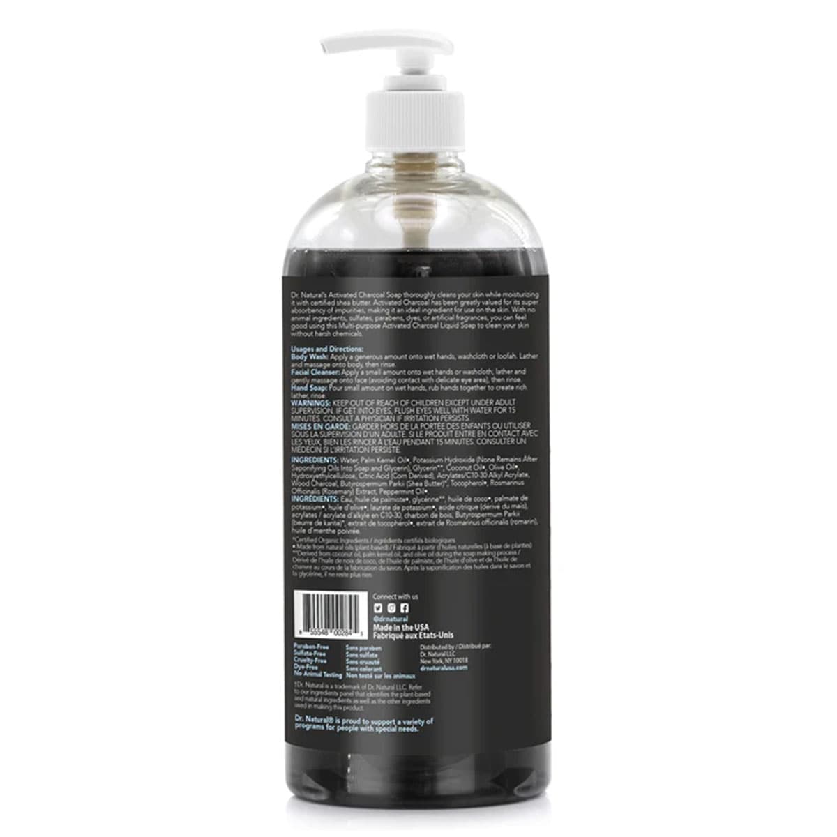 Dr. Natural Charcoal Liquid Soap Mint 946ml