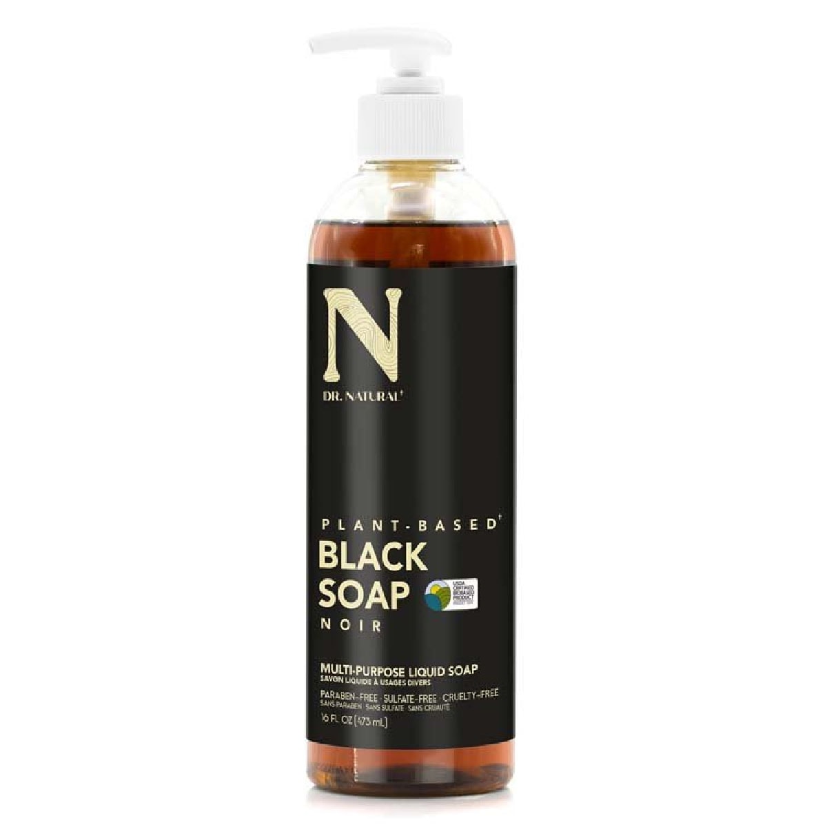 Dr. Natural Pure Black Liquid Soap 473ml