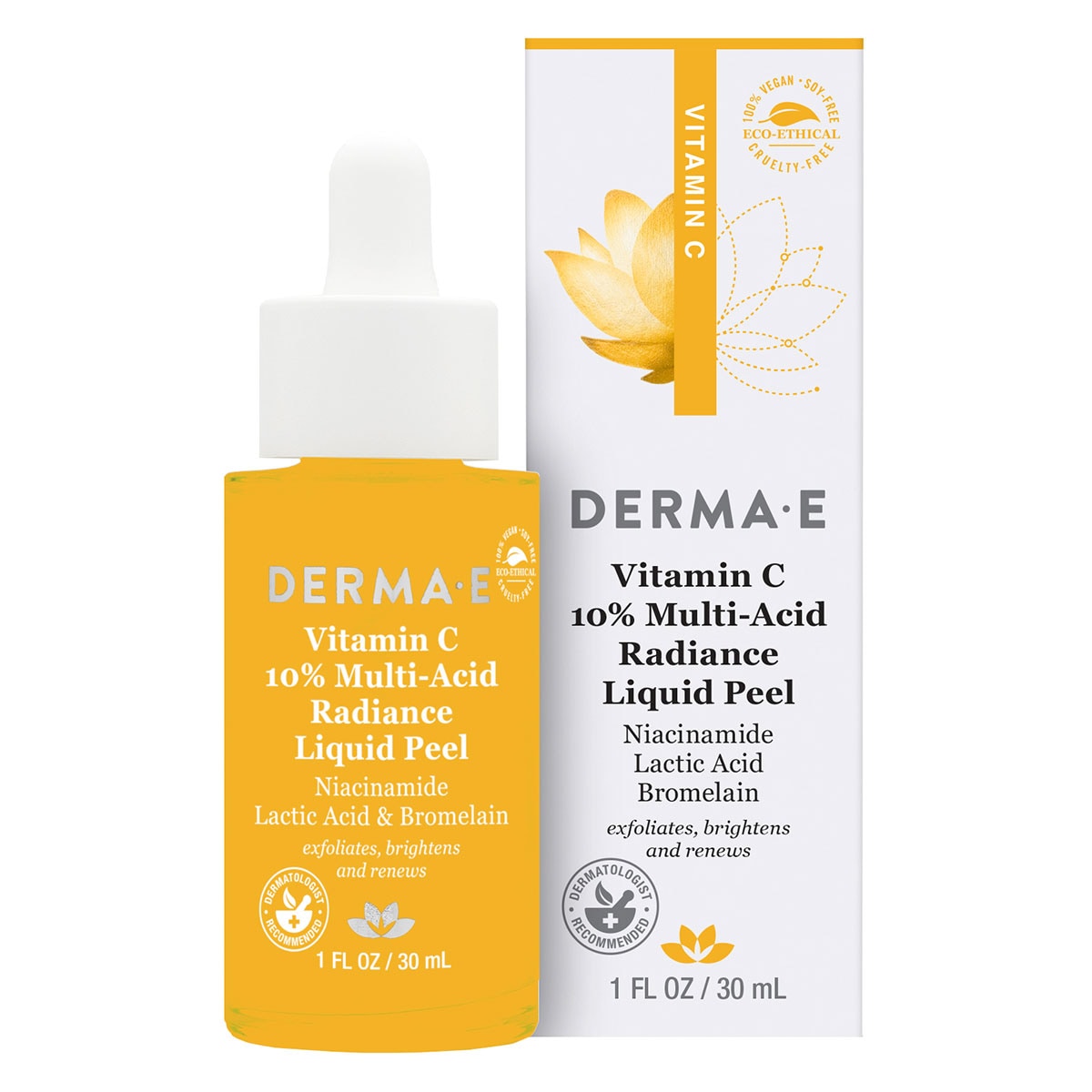 Derma E Vitamin C 10% Multi Acid Radiance Liquid Peel 30ml