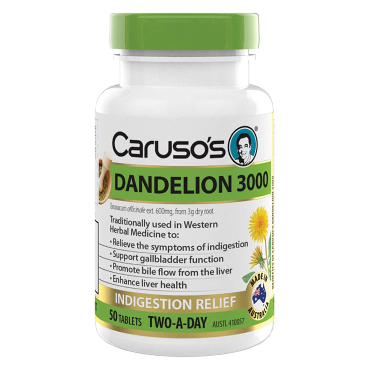 Caruso's Dandelion 3000 50 Tablets | Healthylife Australia