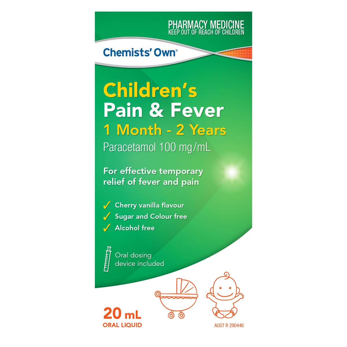 Chemists Own Children's Paracetamol 1 Month - 2 Years 20ml