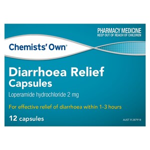Chemists Own Diarrhoea Relief 12 Capsules