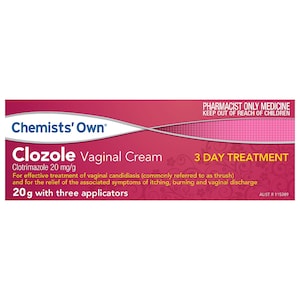 Chemists Own Clozole Clotrimazole (2%) Vaginal Cream 3 Day Treatment 20g