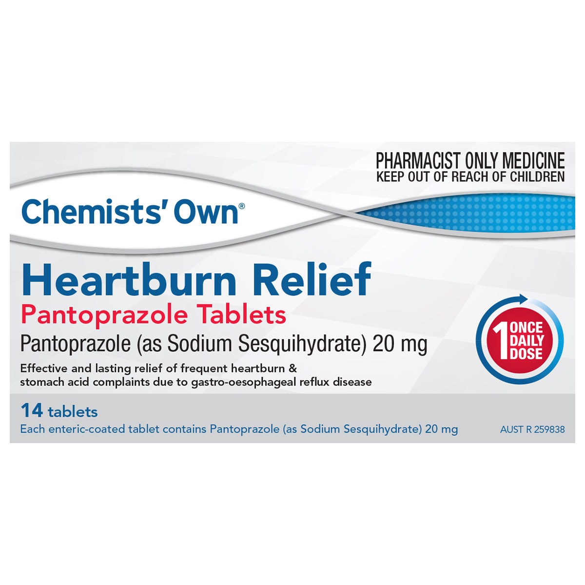 Chemists Own Heartburn Relief Pantoprazole (20mg) 14 Tablets