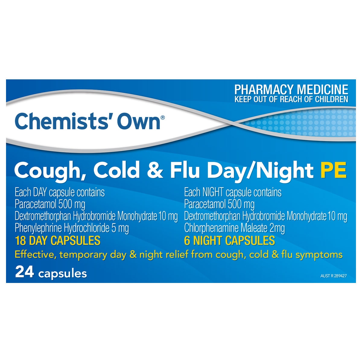 Chemists Own Cough, Cold & Flu Day/Night PE 24 Capsules