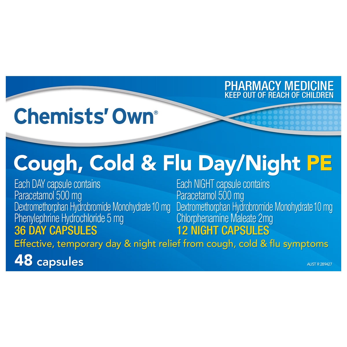 Chemists Own Cough, Cold & Flu Day/Night PE 48 Capsules