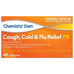 Chemists Own Cough, Cold & Flu PE 48 Capsules