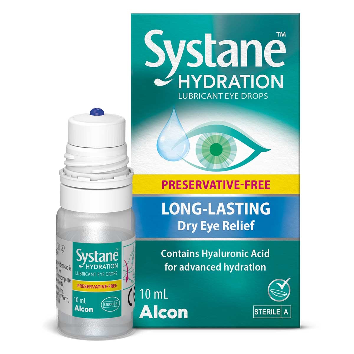 Systane Hydration Lubricant Eye Drops Preservative Free 10ml