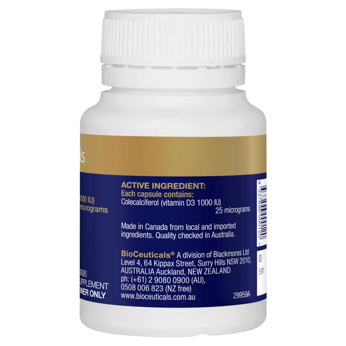 BioCeuticals D3 Capsules 60 Soft Capsules