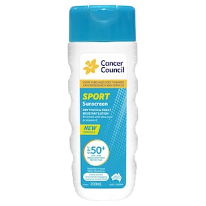 Cancer Council Sunscreen Sport Dry Touch & Sweat Resistant Lotion SPF50+ 200ml