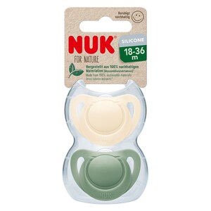 NUK for Nature Silicone Baby Soother 18-36 Months 2 Pack