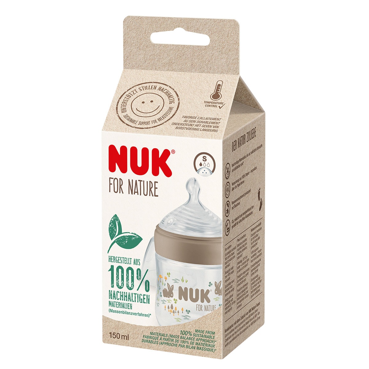 NUK for Nature Baby Bottle With Small Silicone Teat 150ml