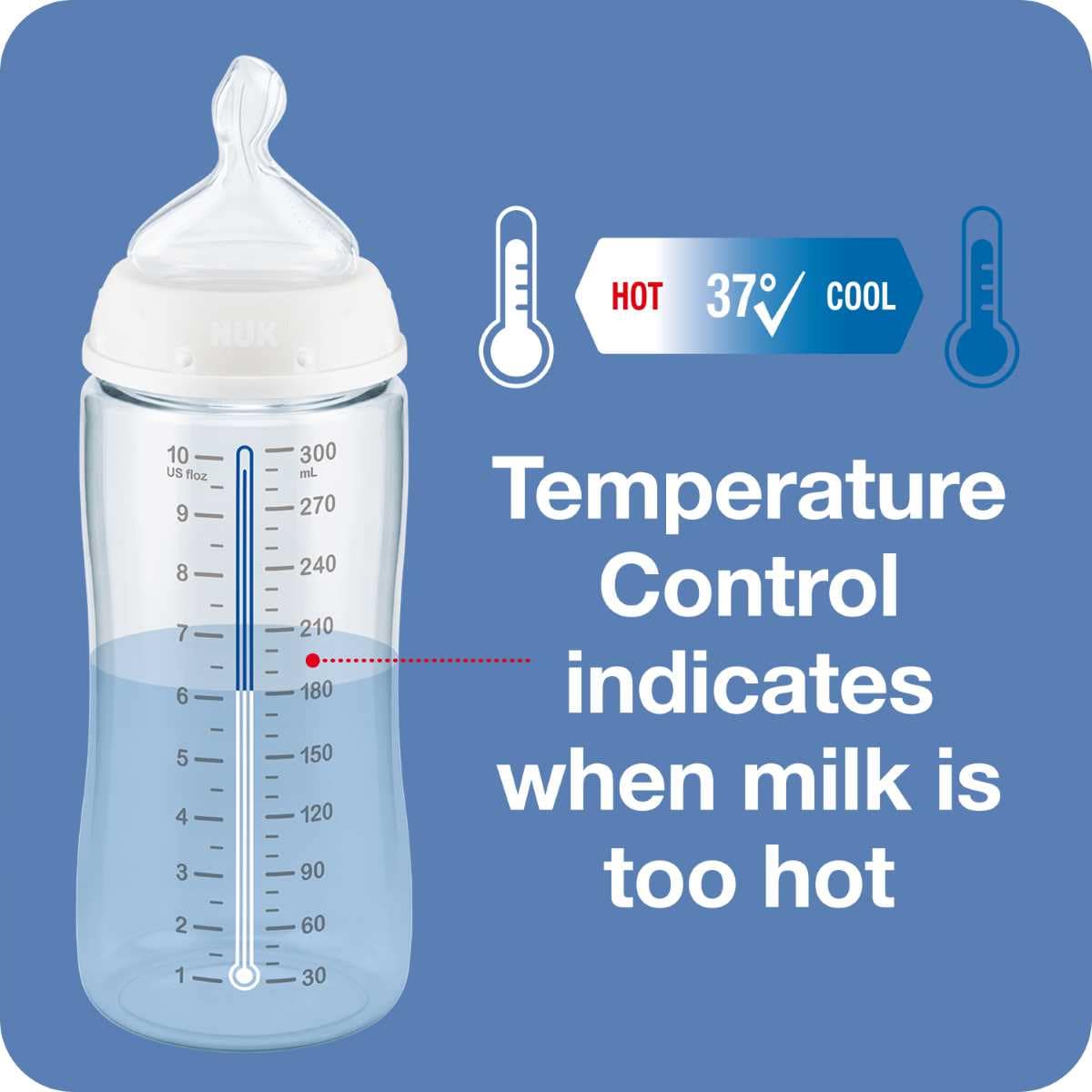 NUK First Choice+ Bottle with Temp Control 6-18 Months 300ml