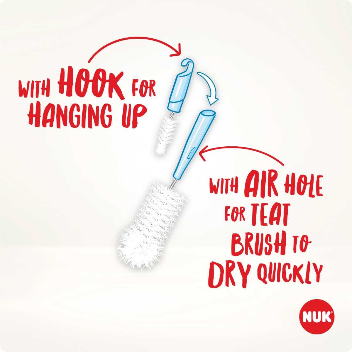 NUK 2-in-1 Flexible Bottle and Teat Cleaning Brush