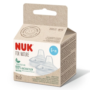 NUK For Nature Leak-Proof Silicone Sippy Cup Spouts 6-18 Months Pack