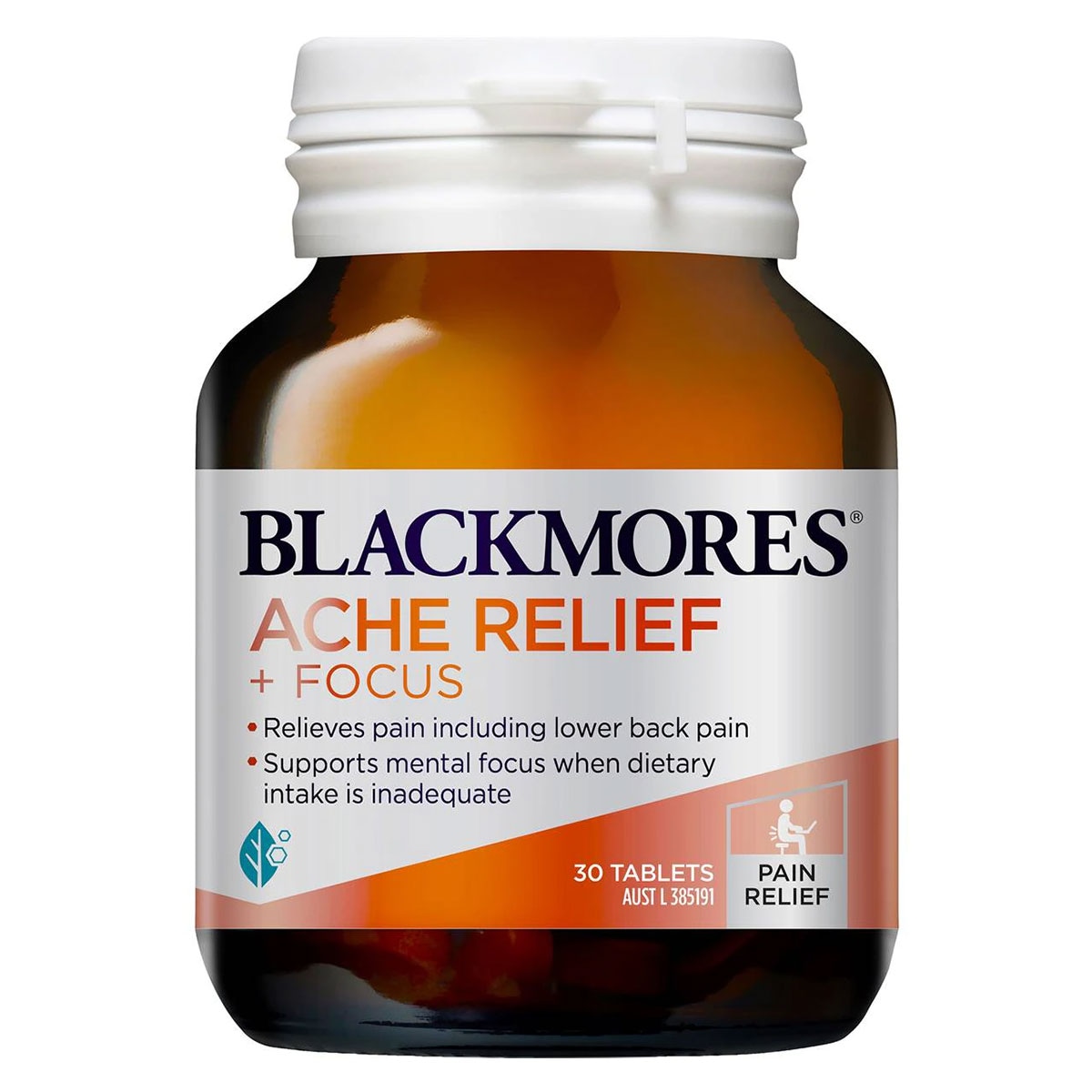 Blackmores Ache Relief + Focus 30 Capsules