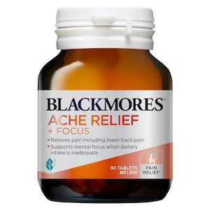 Blackmores Ache Relief + Focus 30 Capsules