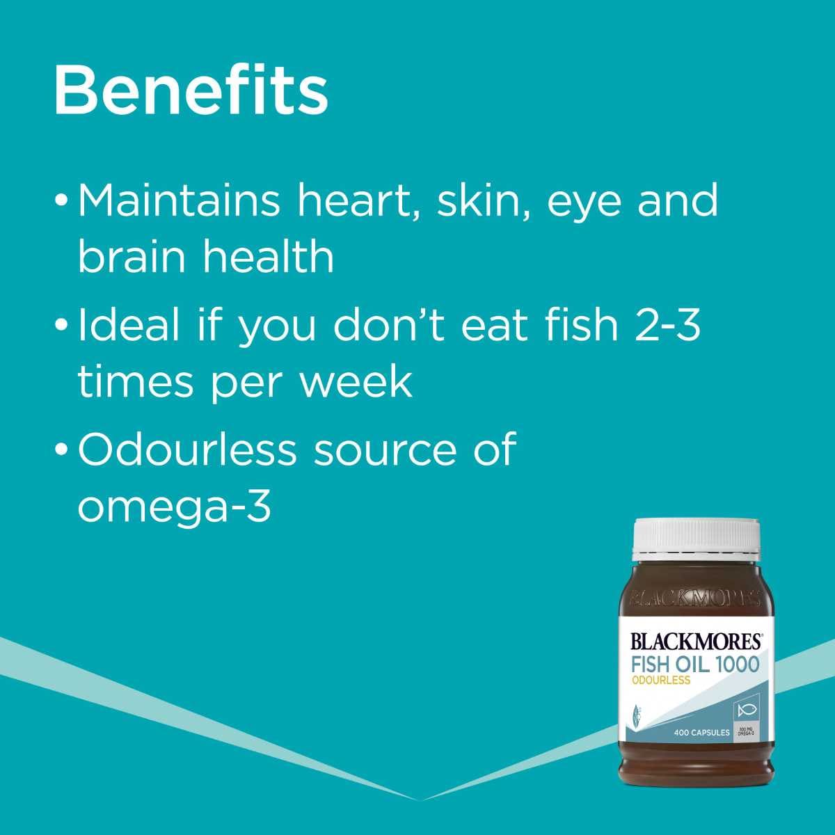 Blackmores Fish Oil Odourless 1000mg 400 Capsules