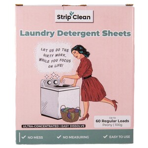 Strip Clean Laundry Sheets Peony 60 Loads