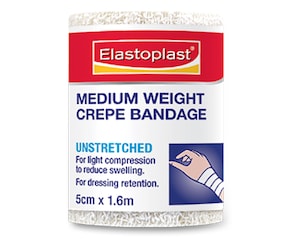 Elastoplast Medium Weight Crepe Bandage Unstretched 5cm x 1.6m Roll