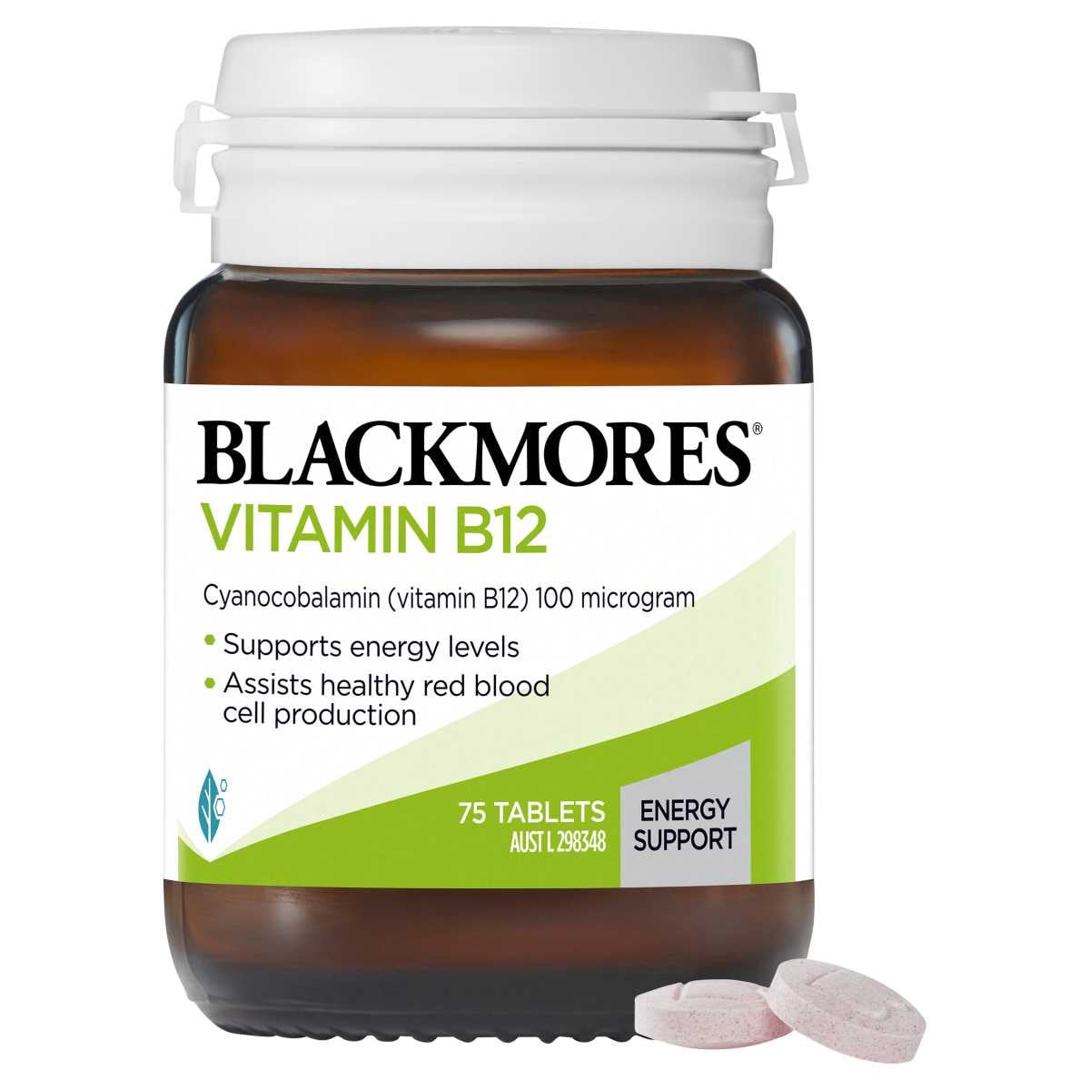 Blackmores Vitamin B12 100mcg 75 Tablets Australia