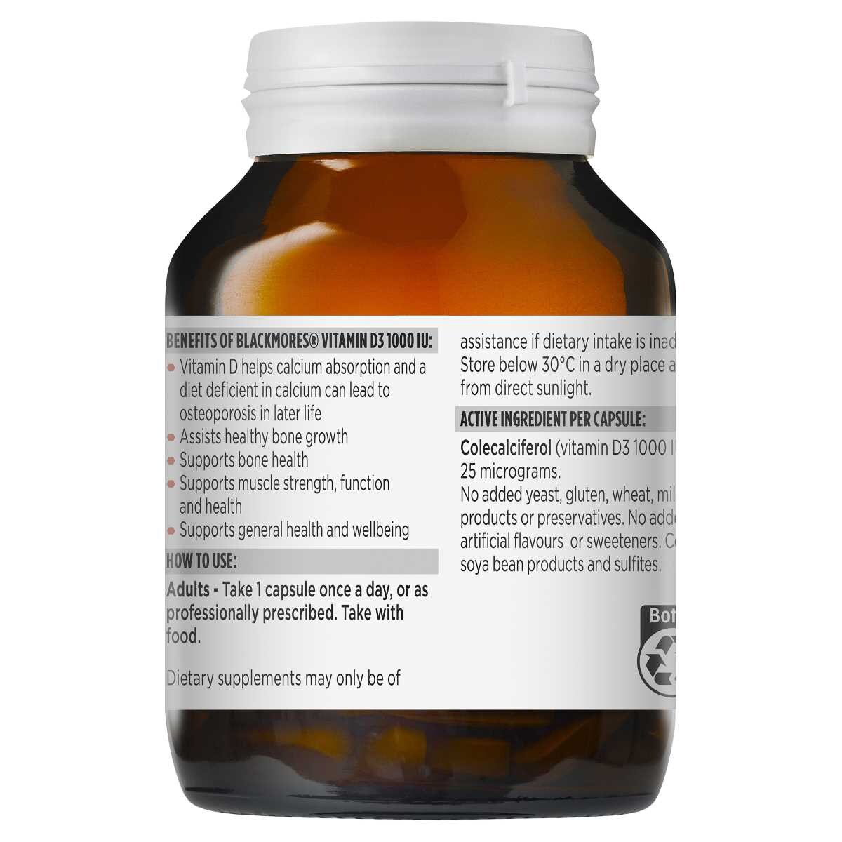 Blackmores Vitamin D3 1000IU 200 Capsules