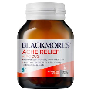 Blackmores Ache Relief + Focus 60 Capsules