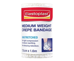 Elastoplast Medium Weight Crepe Bandage Unstretched 7.5cm x 1.6m Roll