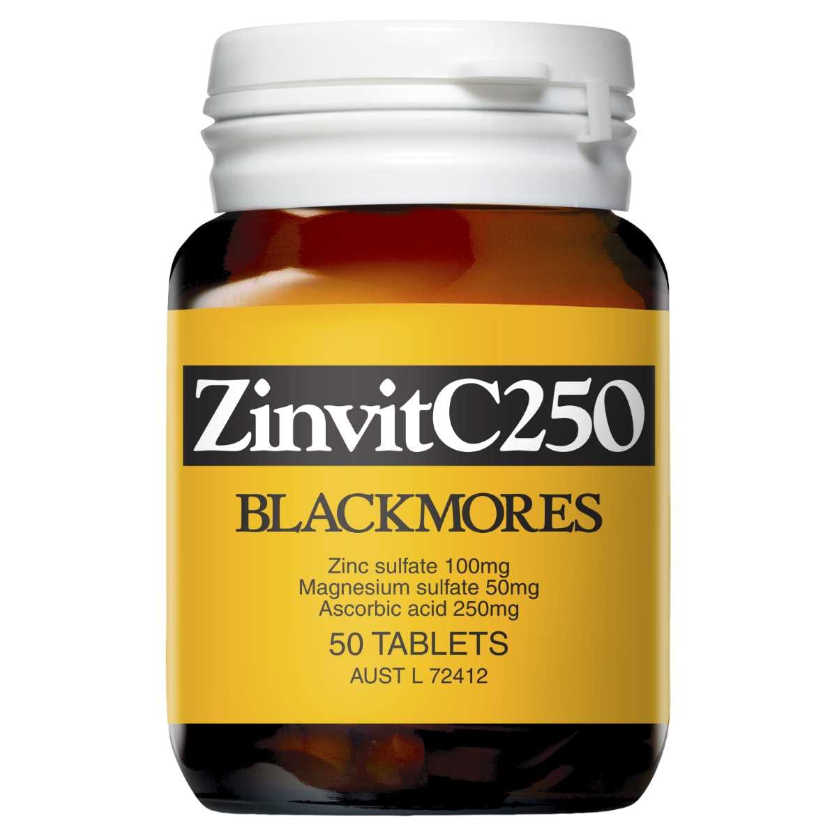 Blackmores ZinvitC250 50 Tablets
