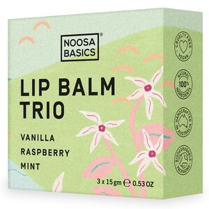 Noosa Basics Lip Balm Trio Vanilla Raspberry & Mint
