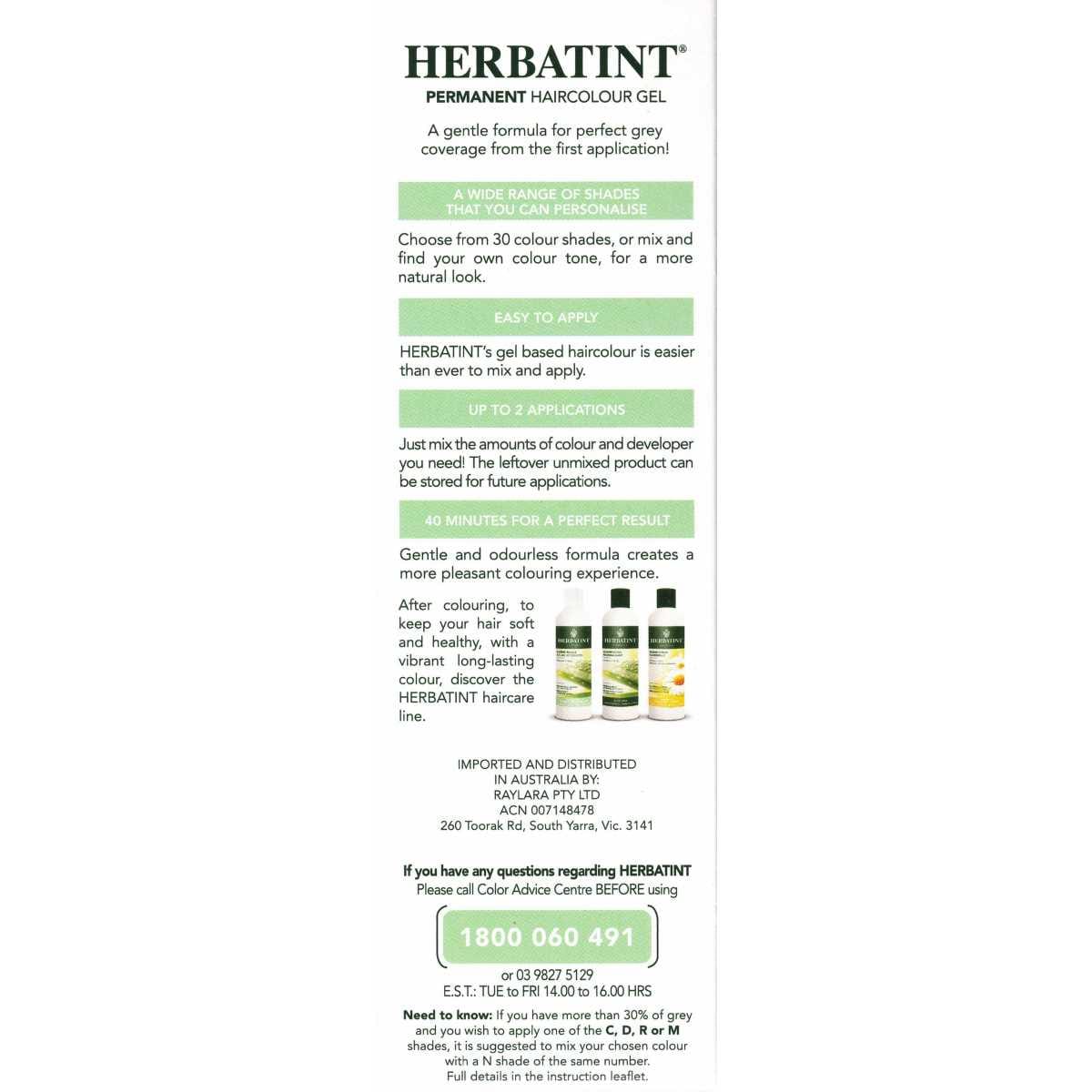 Herbatint Permanent Hair Colour Gel 6N Dark Blonde 150ml