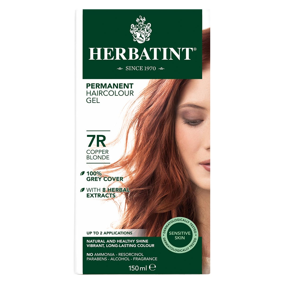 Herbatint Permanent Hair Colour Gel 7R Copper Blonde 150ml