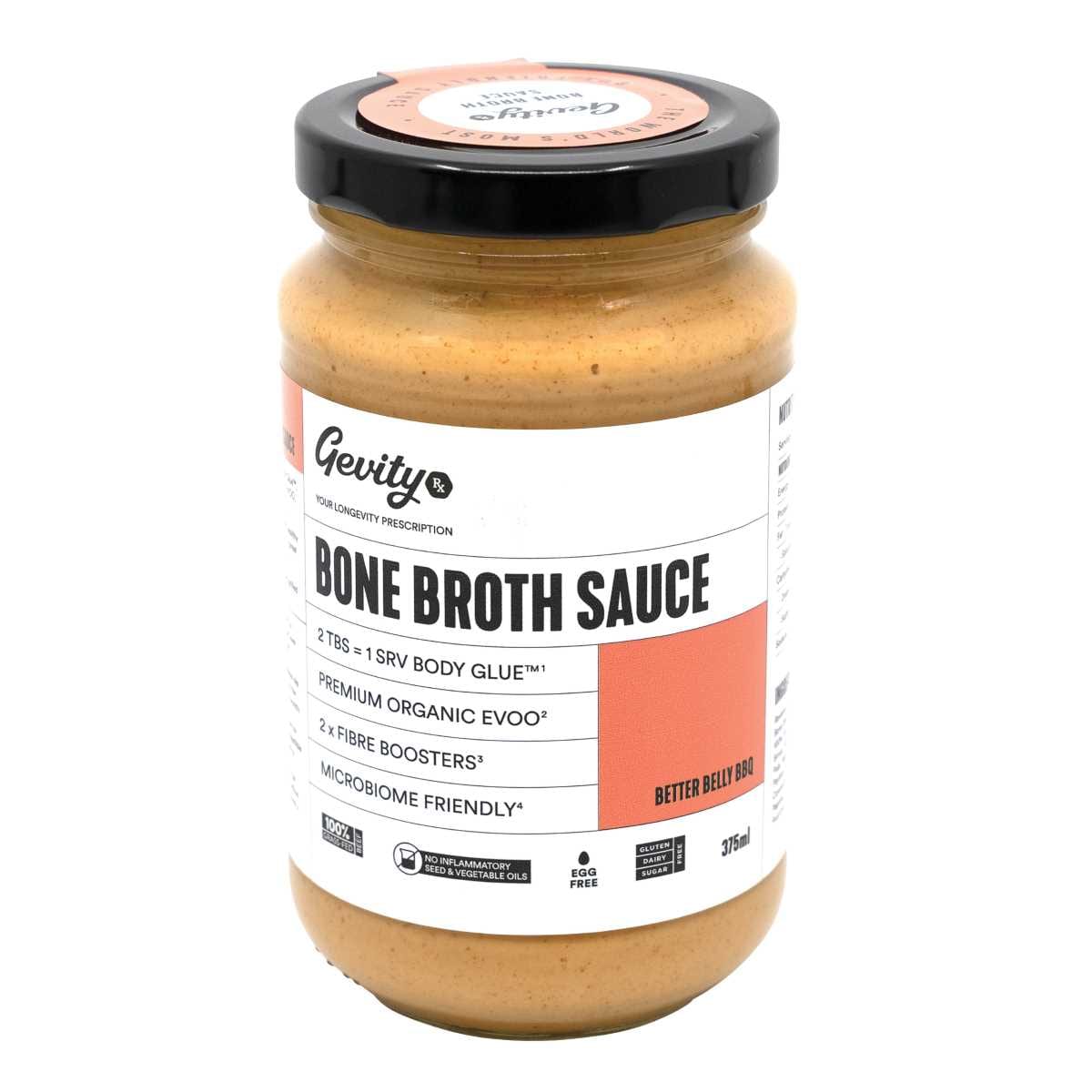 Gevity Rx Bone Broth Sauce Better Belly BBQ 375ml