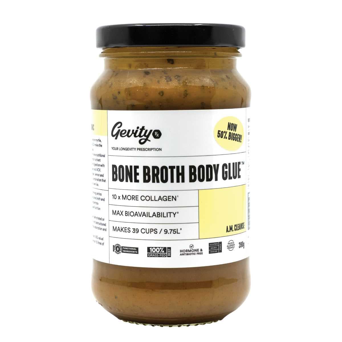 Gevity Rx Bone Broth Body Glue A.M Cleanse 390g Gevity Rx