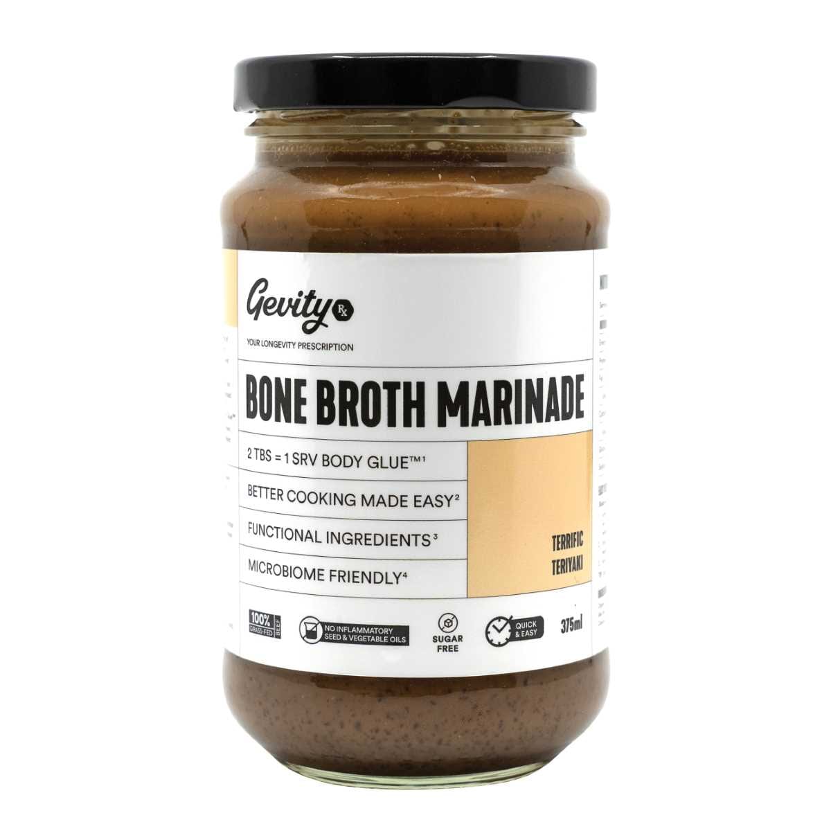 Gevity Rx Bone Broth Marinade Teriyaki 375ml