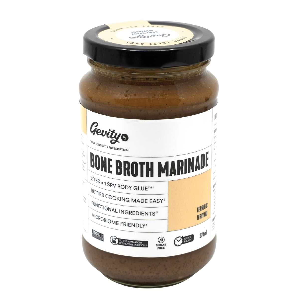 Gevity Rx Bone Broth Marinade Teriyaki 375ml