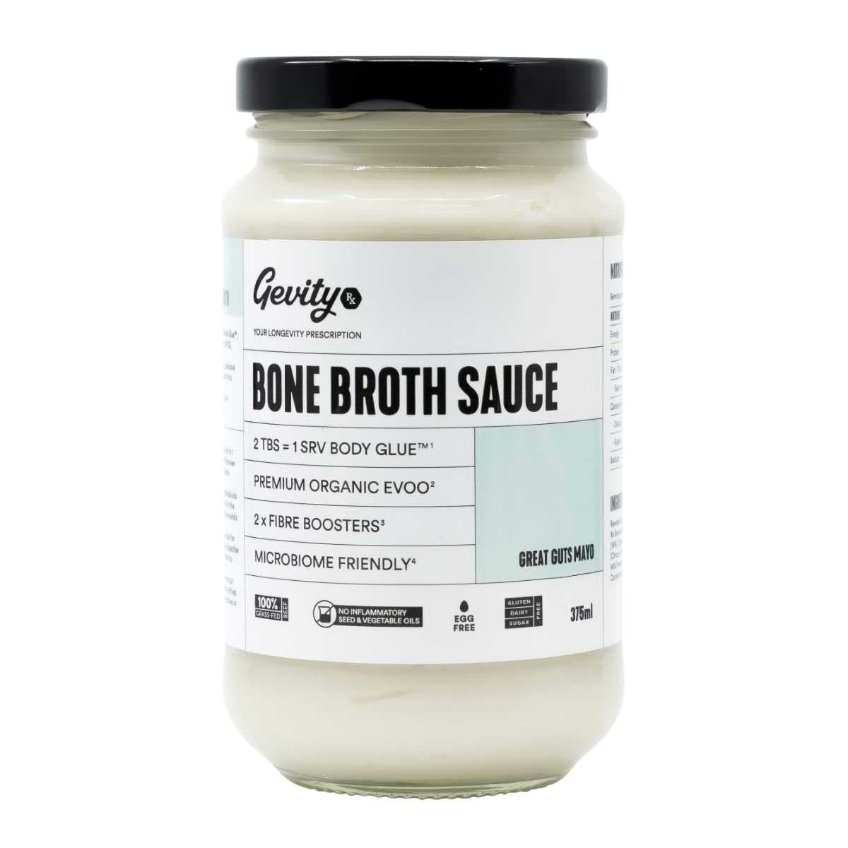 Gevity Rx Bone Broth Sauce Great Guts Mayo 375ml