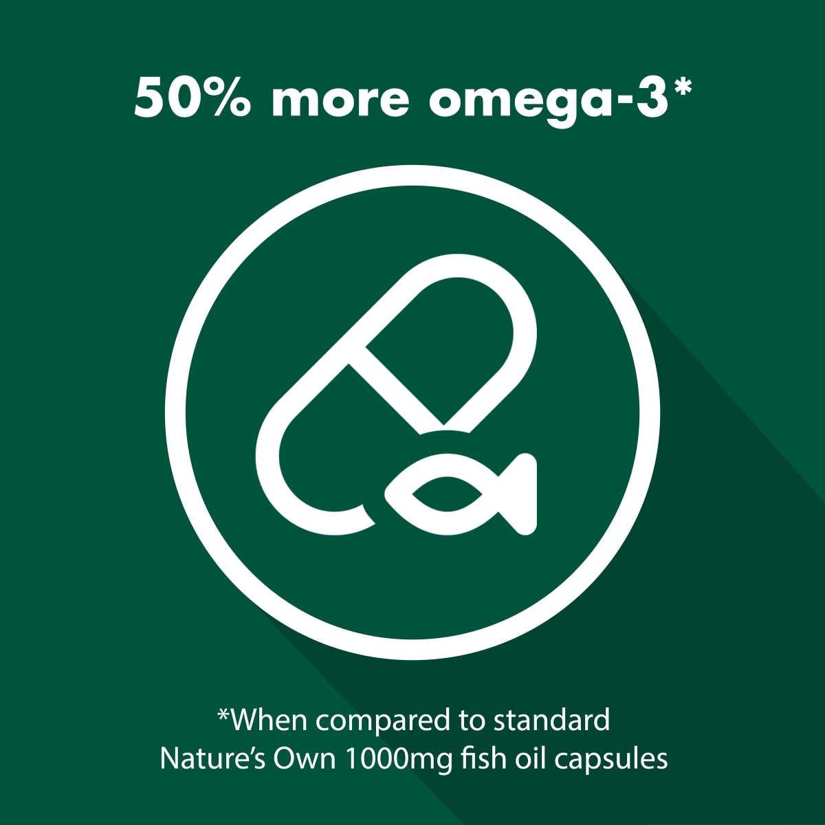 Natures Own Odourless Fish Oil 1500mg 200 Capsules