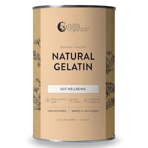Nutra Organics Natural Gelatin Powder Unflavoured 500g